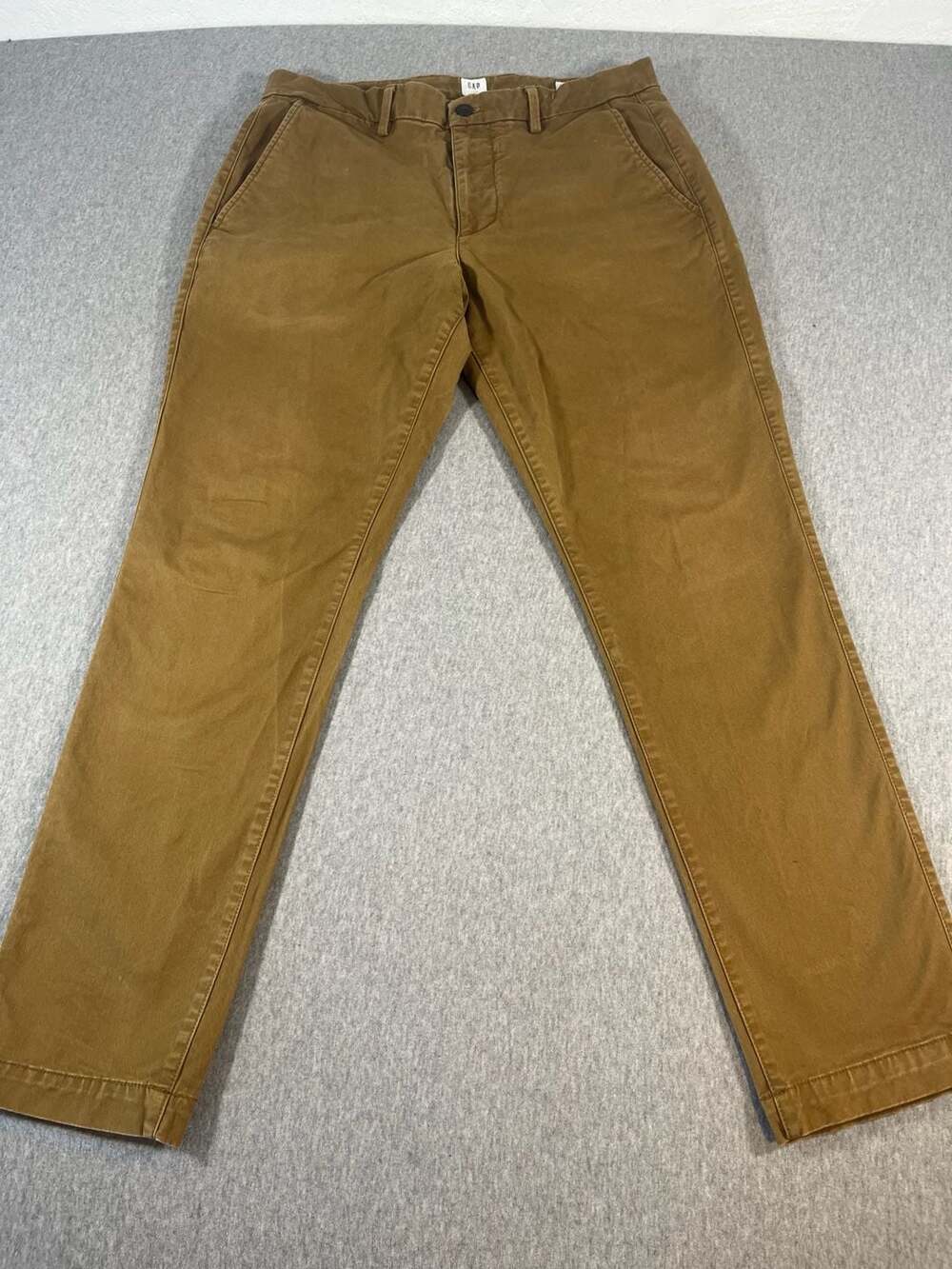 Gap Athletic Fit Brown Khaki Chino Casual  Pants Mens 33x30
